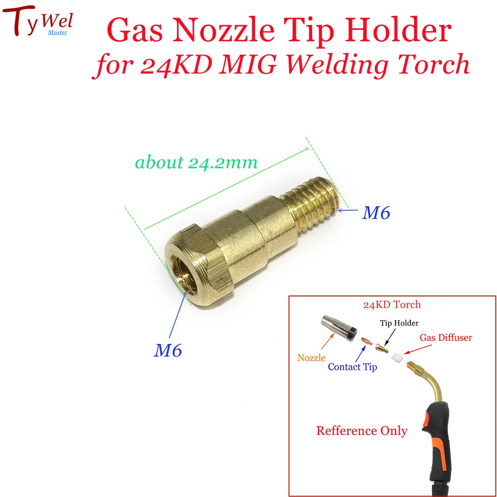 MB 24KD Welding Torch Consumable 35pcs 0.8mm 1.0mm 1.2mm MIG Torch Gas Nozzle Tip Holder Gas Diffuser of MIG MAG Welding Machine