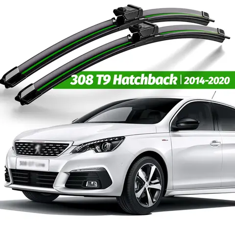 Wiper LHD Front Wiper Blades Set For Peugeot 308 T9 Hatchback 2014 - 2020 Windshield Windscreen Window 24"+18" Accessories