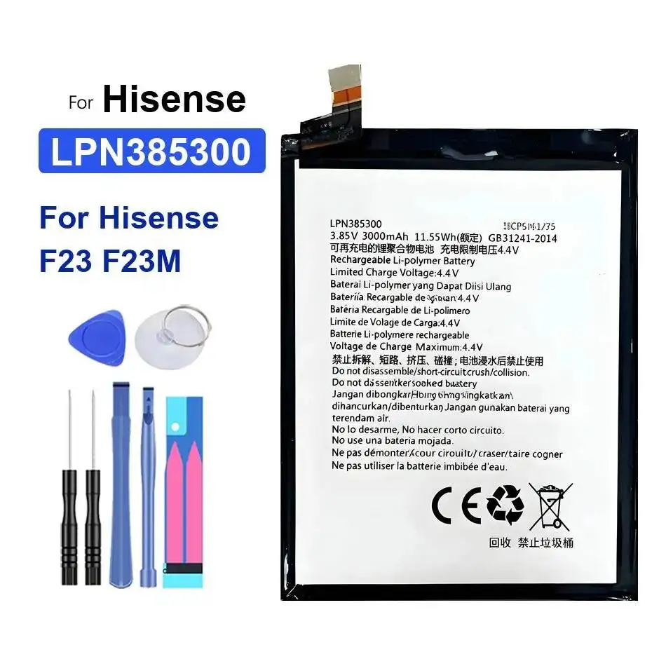 

3000Mah For Hisense F23 F23M Long Lasting Mobile Phone Battery LPN385300