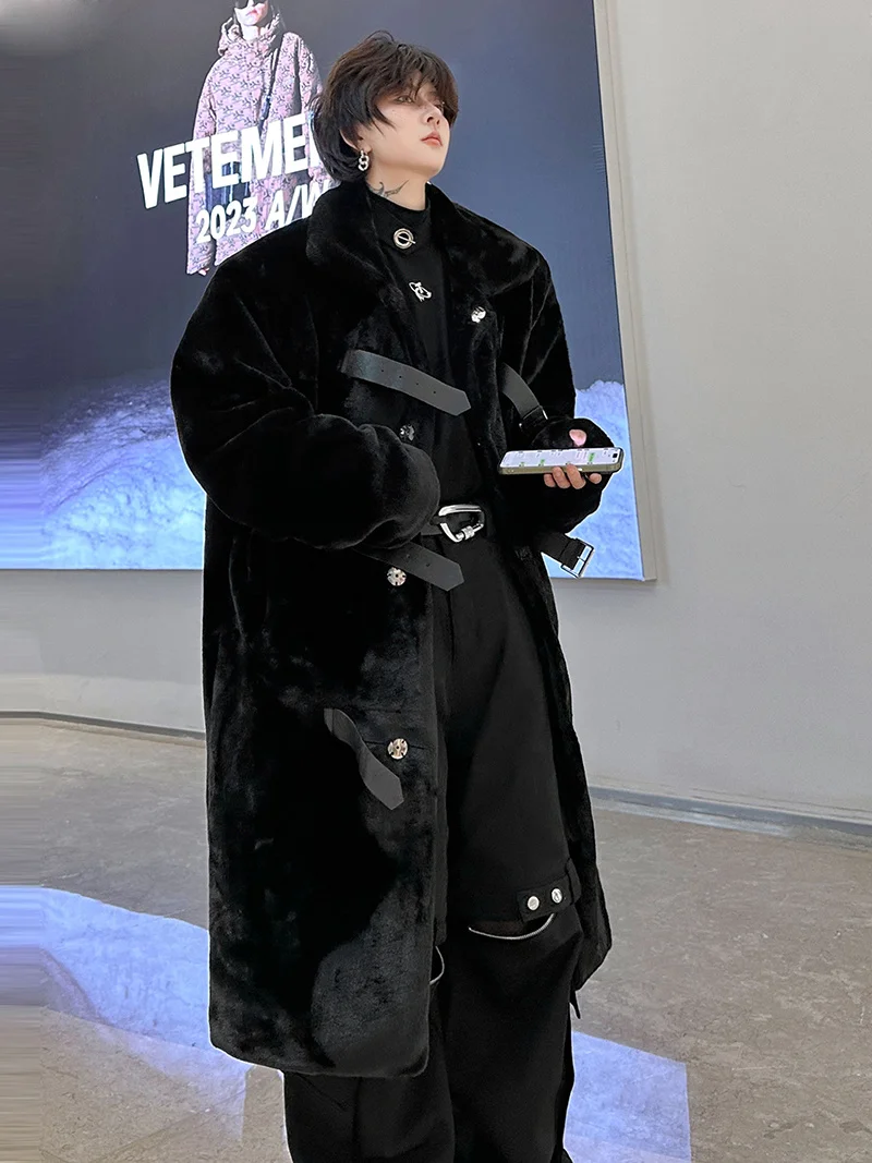 เสื้อโค้ทขนเฟอร์เทียมแบบยาวสำหรับฤดูหนาว  สำหรับผู้หญิงและผู้ชาย  แฟชั่นลำลอง  กันลม  อุ่นสบาย  เหมาะสำหรับใส่เดินทาง