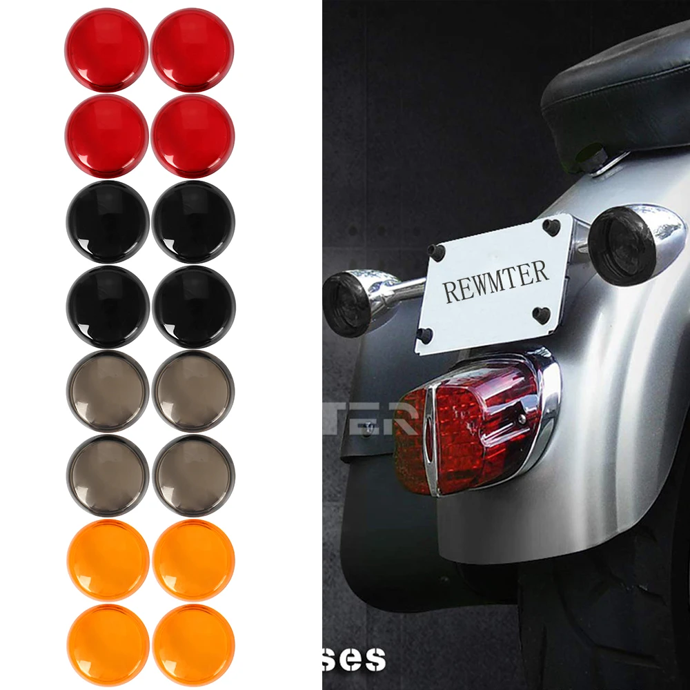 4 X Turn Signal Light Indicator Lens Cover For Harley Dyna Softail Sportster 1200 883 XL Fatboy Electra Heritage Road King