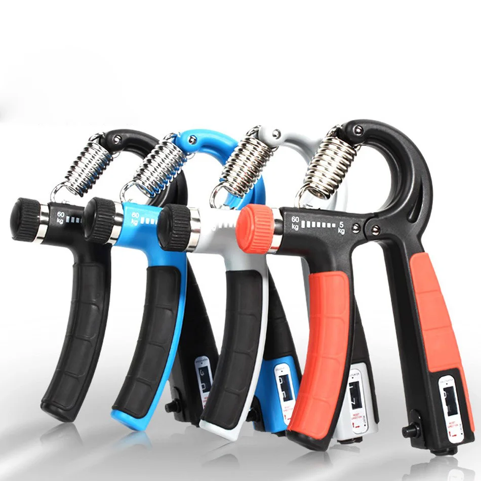 WOSWEIR 5-60Kg Countable Hand Grip Gym Fitness Men Adjustable Finger Heavy Exerciser Strength Muscle Recovery Gripper Trainer