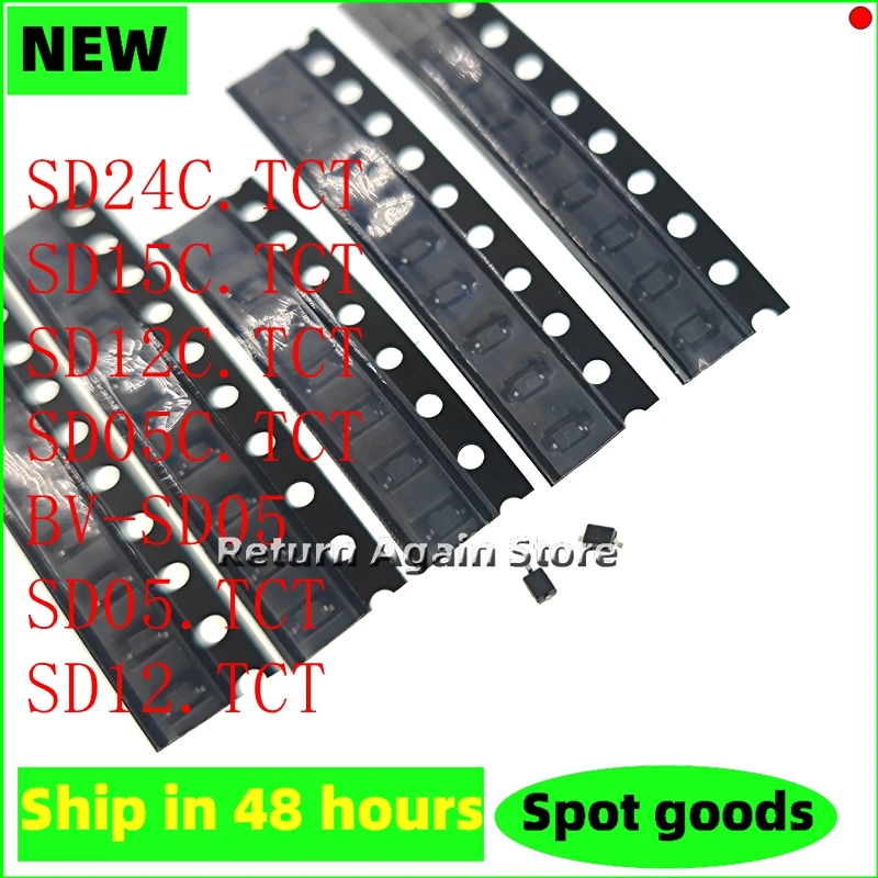 10pcs/LOT SD24C.TCT SD15C 12/05C.TCT BV-SD05 5U 6U Silkscreen 5/5 6/6 7/7 8/8  ESD/TVS electrostatic protection diode brand new