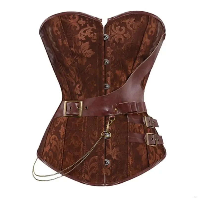 

49MC Women Corset Waist Cincher Decorative Bustier Cosplay Party Girdle Corset Tops