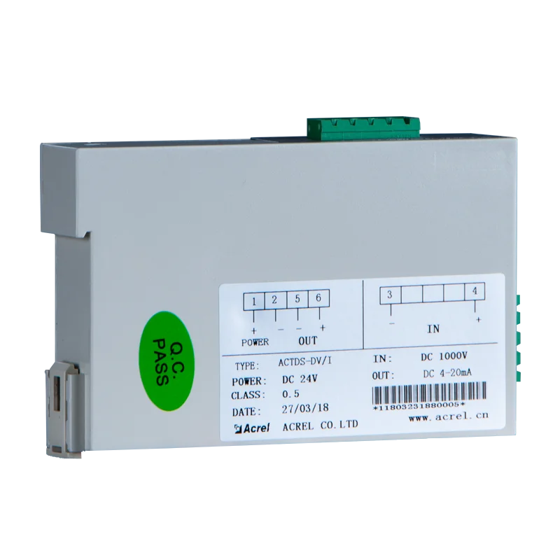 Dc Voltage Transducer Transmitter Input 100-1500V DC Output 4-20 MA