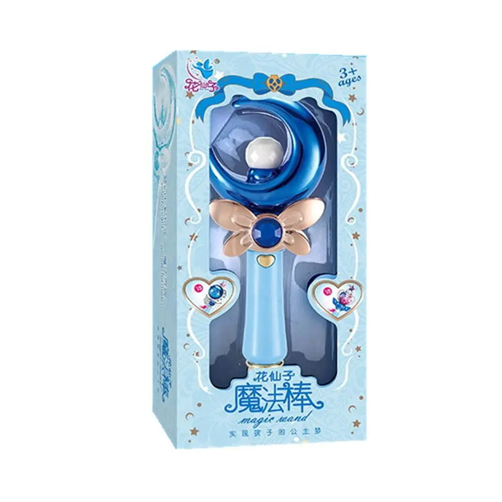 Bacchetta Magica LED per Bambine, Bacchetta da Principessa con Musica, Bacchetta Luminosa da Fata Lunare, Bastoncino Luminoso Cartoon, Accessori per Feste