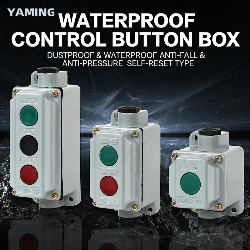 

Кнопочный водонепроницаемый переключатель Start-Stop LA10-2S LA10-3S LA10-1S Управление ВКЛ. ВЫКЛ. Литой алюминиевый корпус