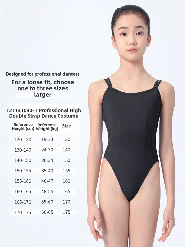 acão de Prática de Ballet Infantil com Alças de Cintura Alta, Roupa de Dança, Fitn, Respirável e de Alta Elasticidade p...