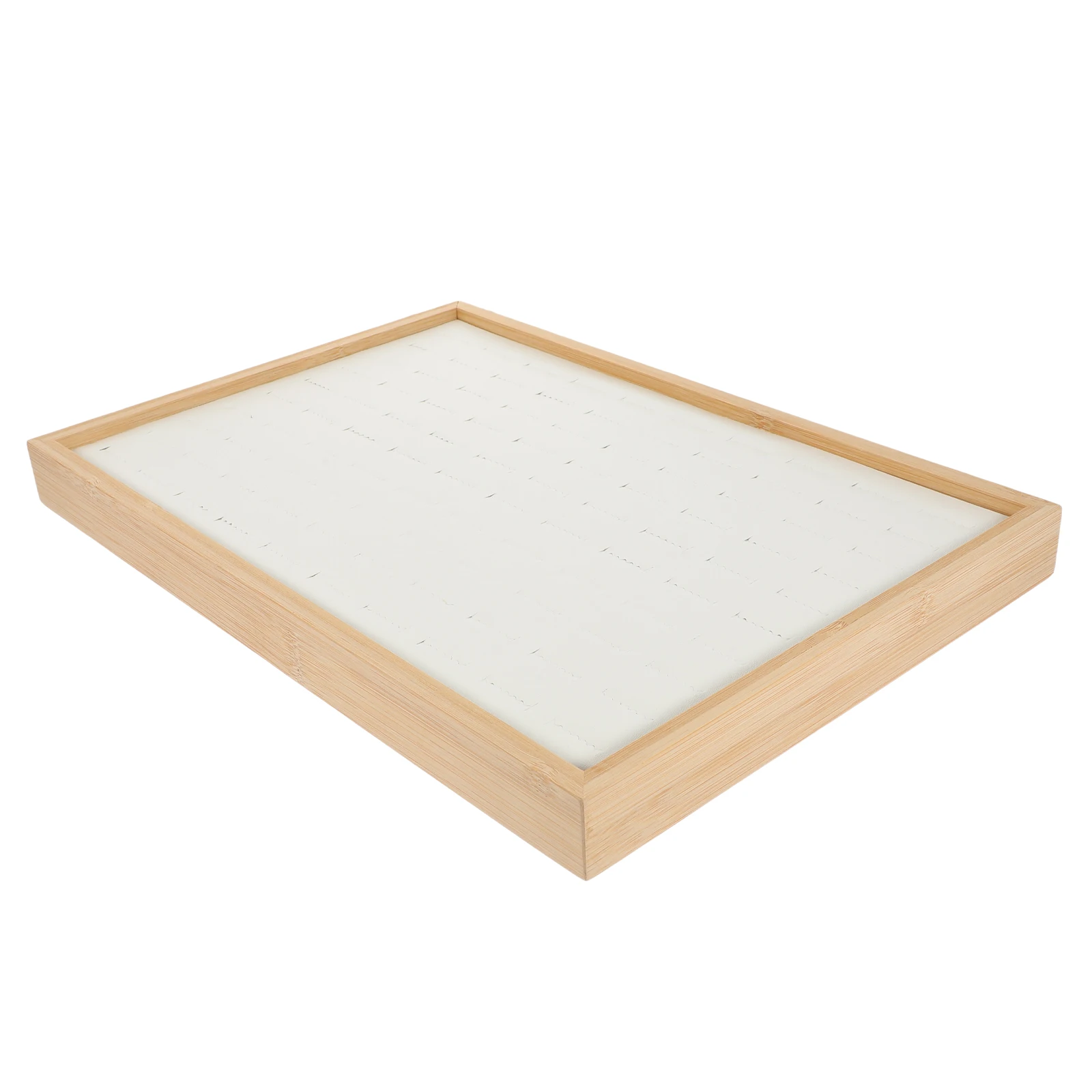 

Bamboo Ring 100Slots Jewelry ganizer Tray Display Ring ganizer Necklace Earrings Brooch Storage Clean Protected