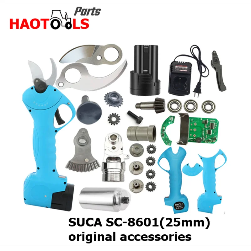 Suca Bateria de Lítio Poda Tesoura Acessórios Originais Peças Lâmina Carregador Placa Case Motor Sc8601 25 mm Sc8601