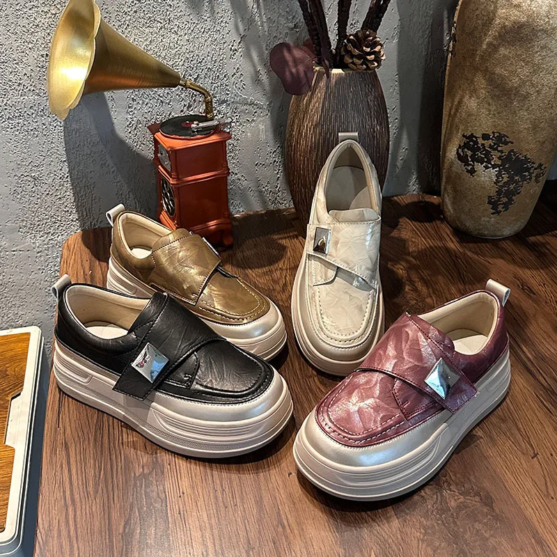

Women's Loafers Velcro Platform Casual shoe Women Shoes Plus Size Flat Spring and Autumn sneakers Shoes female