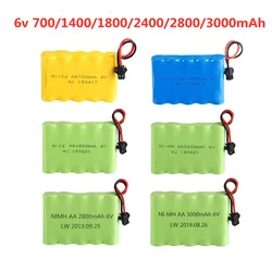 6.0V 700mAh 1400mAh 1800mAh 2400mAh 2800mAh 3000mah NI-MH NI-CD Akumulator do zabawek RC Samochody Ciężarówki Zbiornik Pistolety Części zamienne