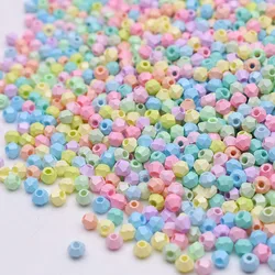 Macaron Color 200pcs 4mm Bicone Glass Beads Faceted Loose Spacer Beads For Jewelry Making DIY Necklace Bracelet Accessories
