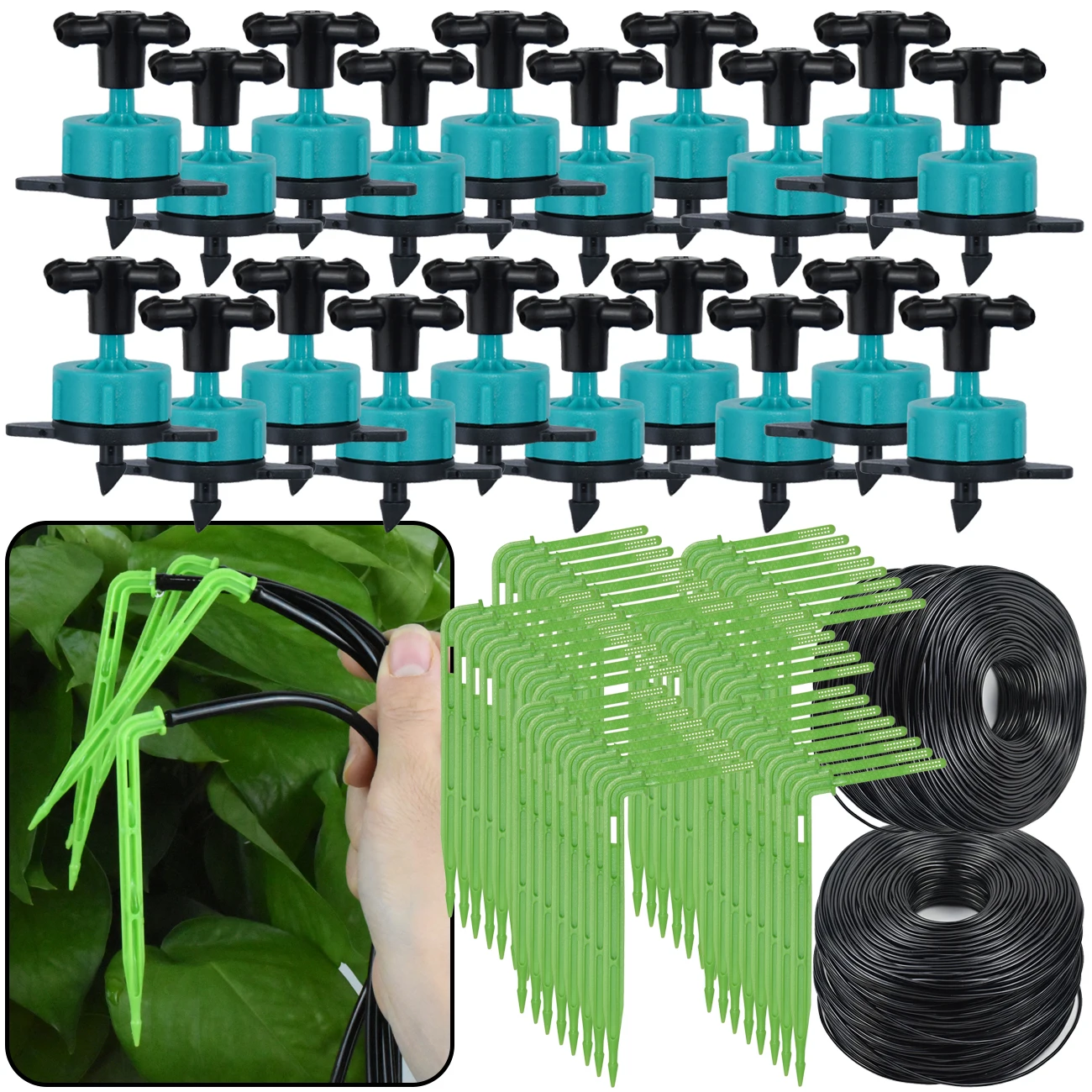 

KESLA 10-100M 8L/H 4L 2L садовый микро-капельный излучатель системы полива в теплице комплект 3/5 мм капельницы для стрел бонсай в горшках