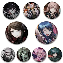 58MM Hot Game Danganronpa Pin Amami Iruma Kirigiri Kyouko Miu banda stagnata distintivo fai da te spilla personalizzata del fumetto per i fan collezione regali