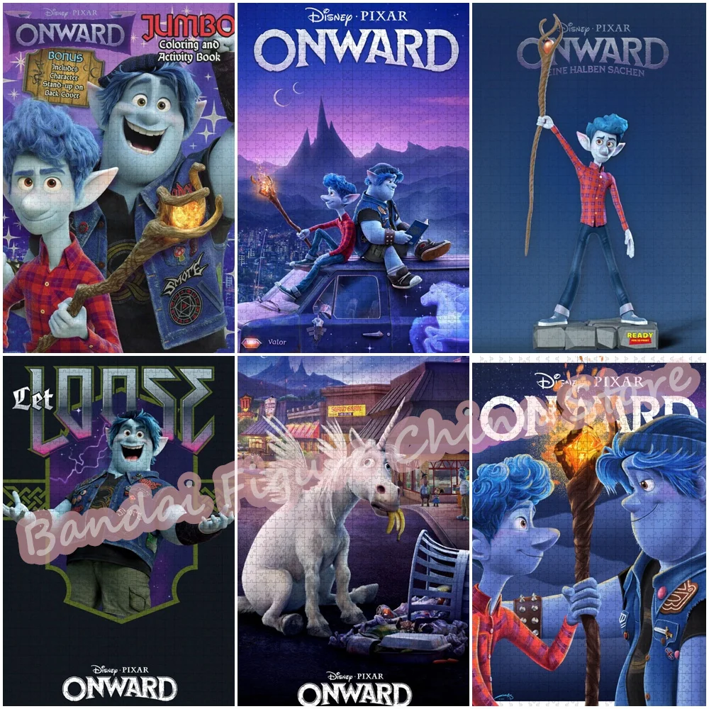 Disney Onward Print Puzzles pour enfants et adultes, 300 pièces, 500/1000 pièces, films de dessins animés assemblés, jeu familial, jouets cadeaux