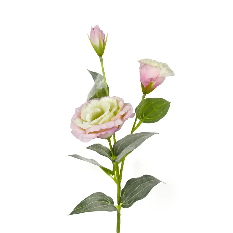 3 Branches Lisianthus Artificial Flower DIY Bridal Wedding Decoration Fake Flower Wholesale Trigeminal Eustoma Flower image 5