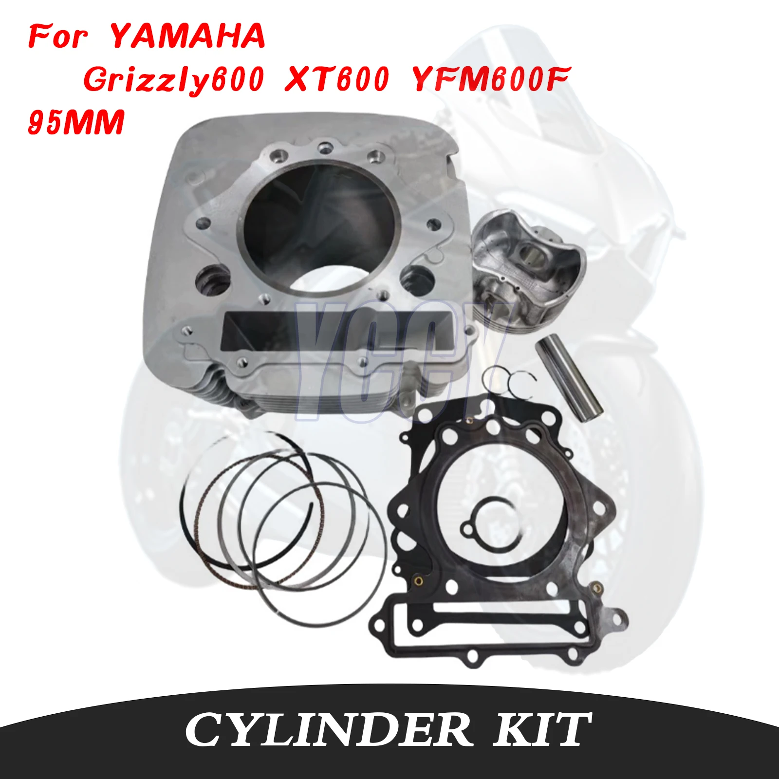 For YAMAHA Grizzly600 XT600 YFM600F Grizzly YFM XT 600 95mm 600cc Impeccable Motorcycle Engine Cylinder Kit Piston Rings Gasket