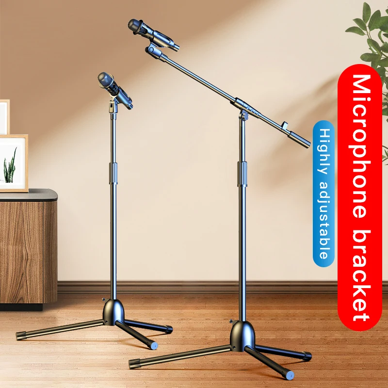 

Tripod Microphone Stand Boom Arm Floor Mic Stand with Mic Clips for Singing Performance Wedding Stage and Mic Mount