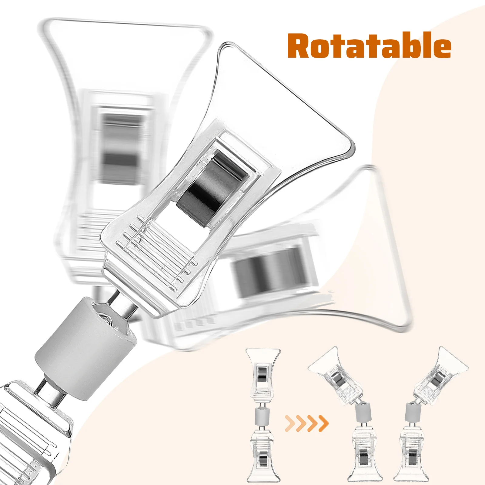 20 Pcs Double Sided Clips Sign Clips Label Clips Price Tag Holders Merchandise Clips Sign Clips For Display