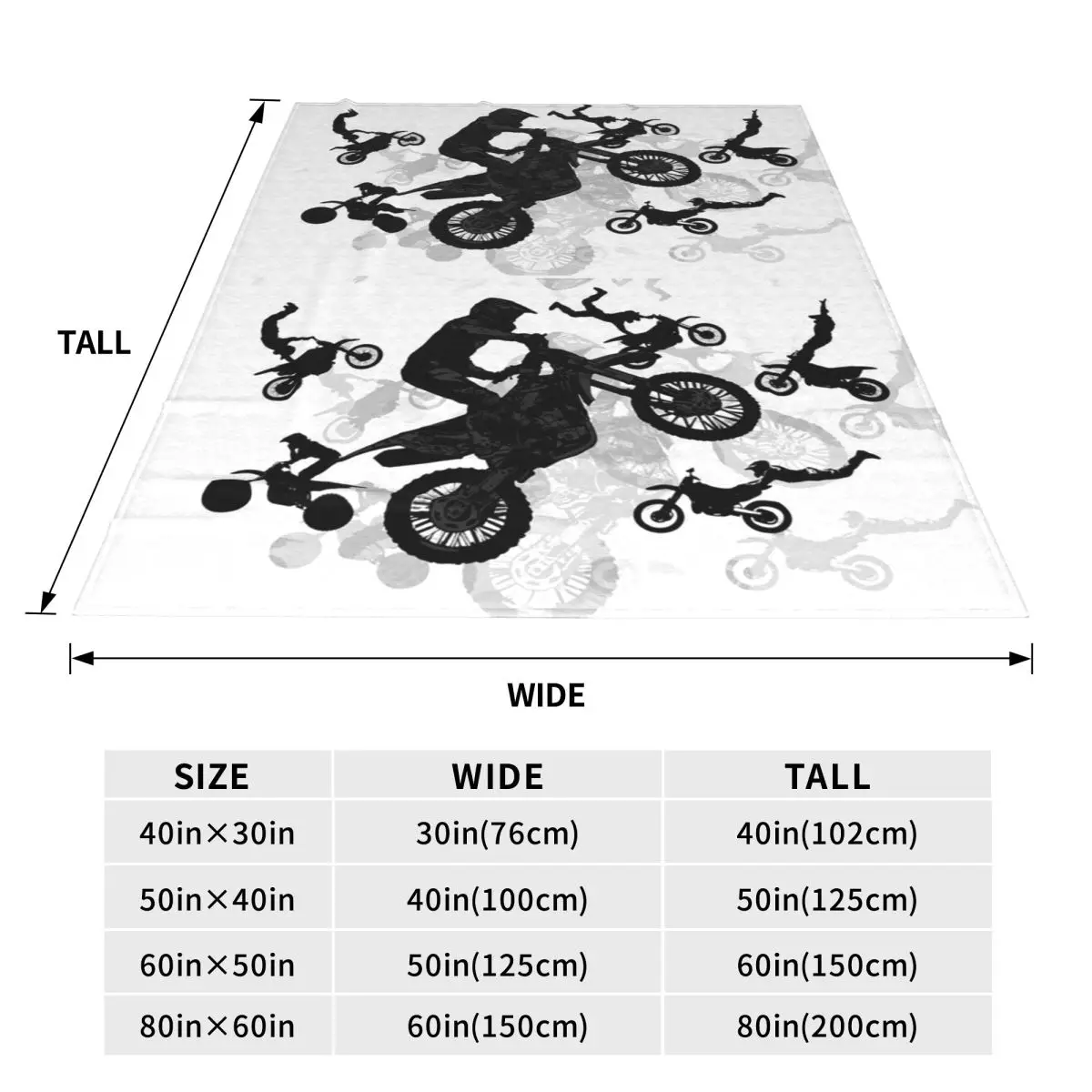 Extreme Stuntmen-Couvertures respirantes pour coureurs de motocross, couvre-lit de canapé, sourire