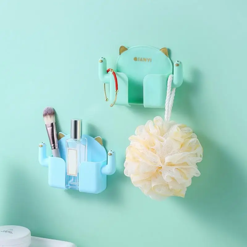 1pcs Punch-free Mobile Phone Holder Wall Mount Stand Remote Control Organizer Storage Box Charging Bedside Container Rack