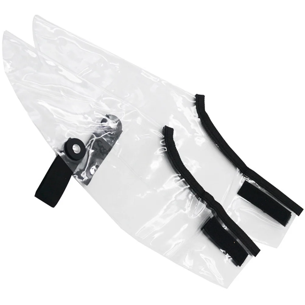 

2pcs Waterproof Shoe Covers Transparent Reusable Non Slip Hair Salon Supplies for Barbers Haircut Protection Capes Cloths