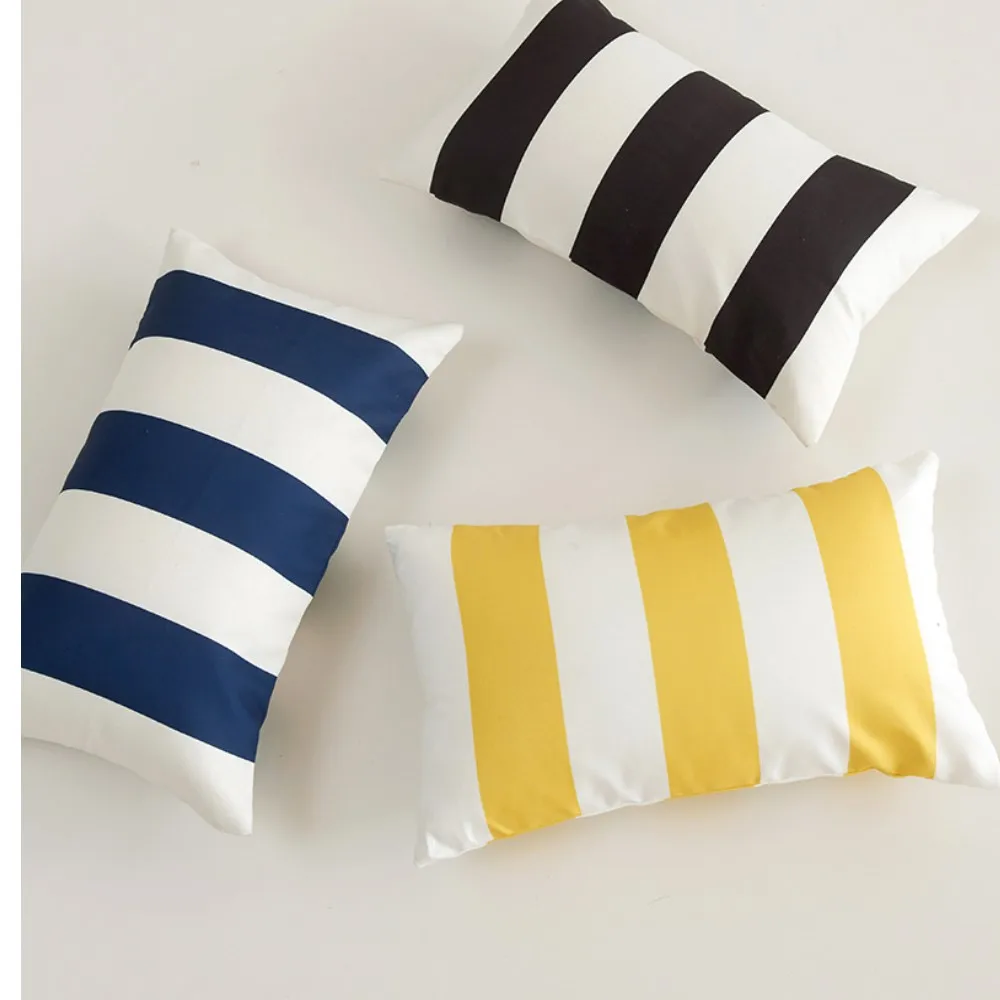 45x45cm 30x50cm Wasserdichter Outdoor-Kissenbezug Sommer Gestreifter Dekorativer Kissenbezug für Couch Sofa Wohnzimmer Funda Cojin – Detail 1