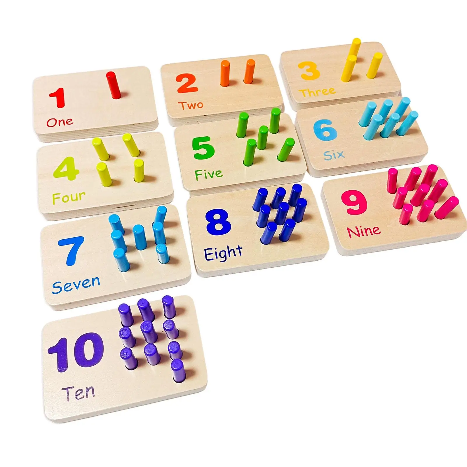 Legno Peg Number Board apprendimento precoce giocattoli Montessori in età prescolare materiali matematici per bambini in età prescolare neonati bambini piccoli