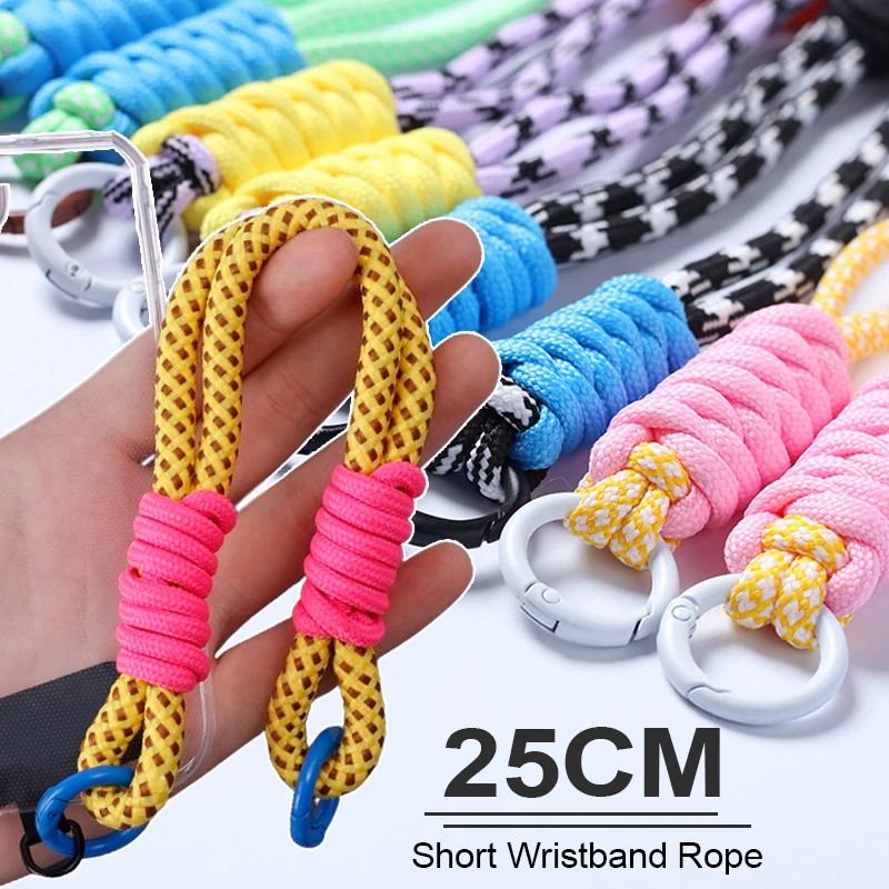 Short Colorful Mobile Phones Lanyard For iPhone Samsung Xiaomi Huawei Google Universal Anti Lost Wristband Hanging Rope