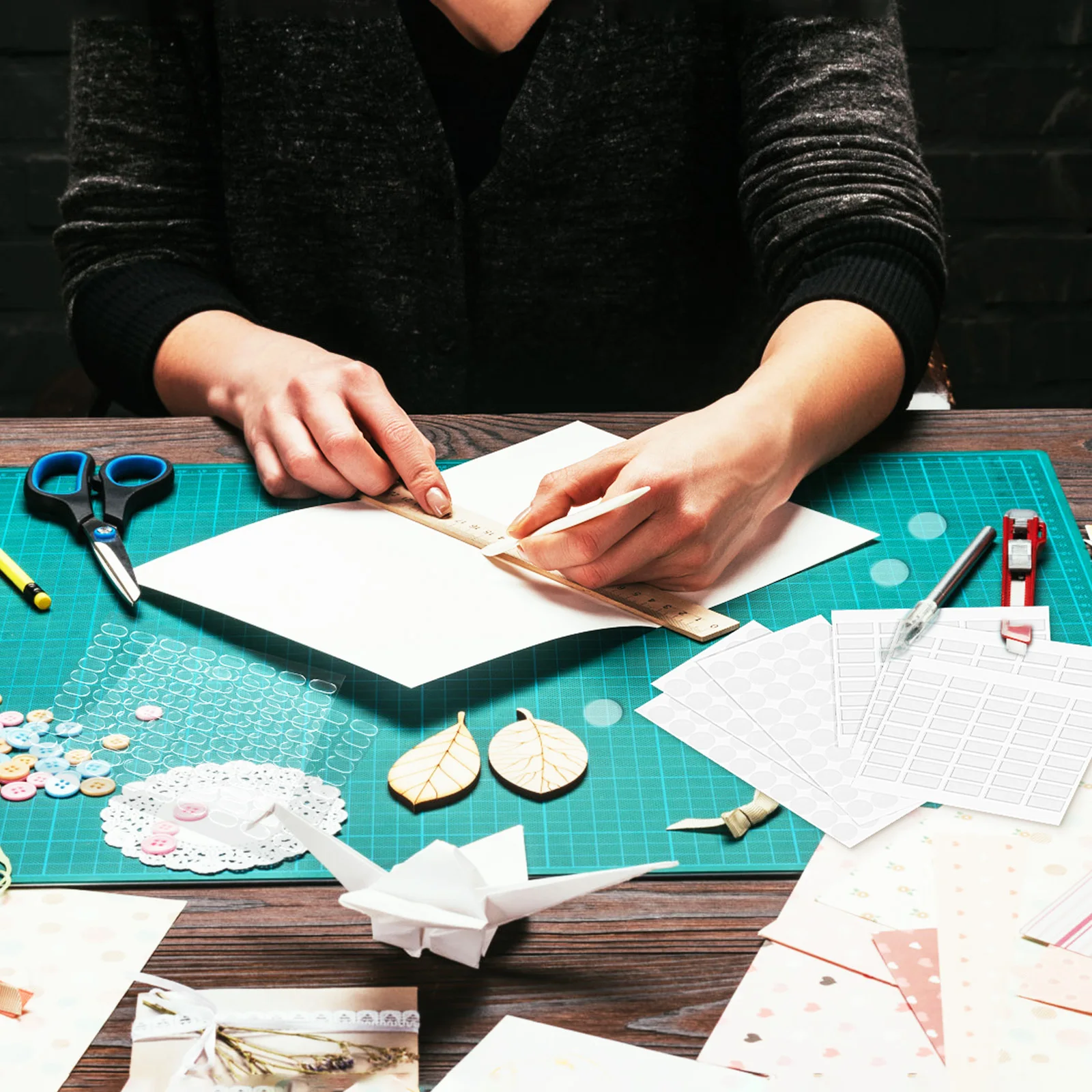 9 أوراق على الوجهين لاصق النقاط القابلة للإزالة لزجة المعجون للحرف اليدوية الجدار الشنق بالون تصاعد منصات نقاط لاصقة ديكور #1