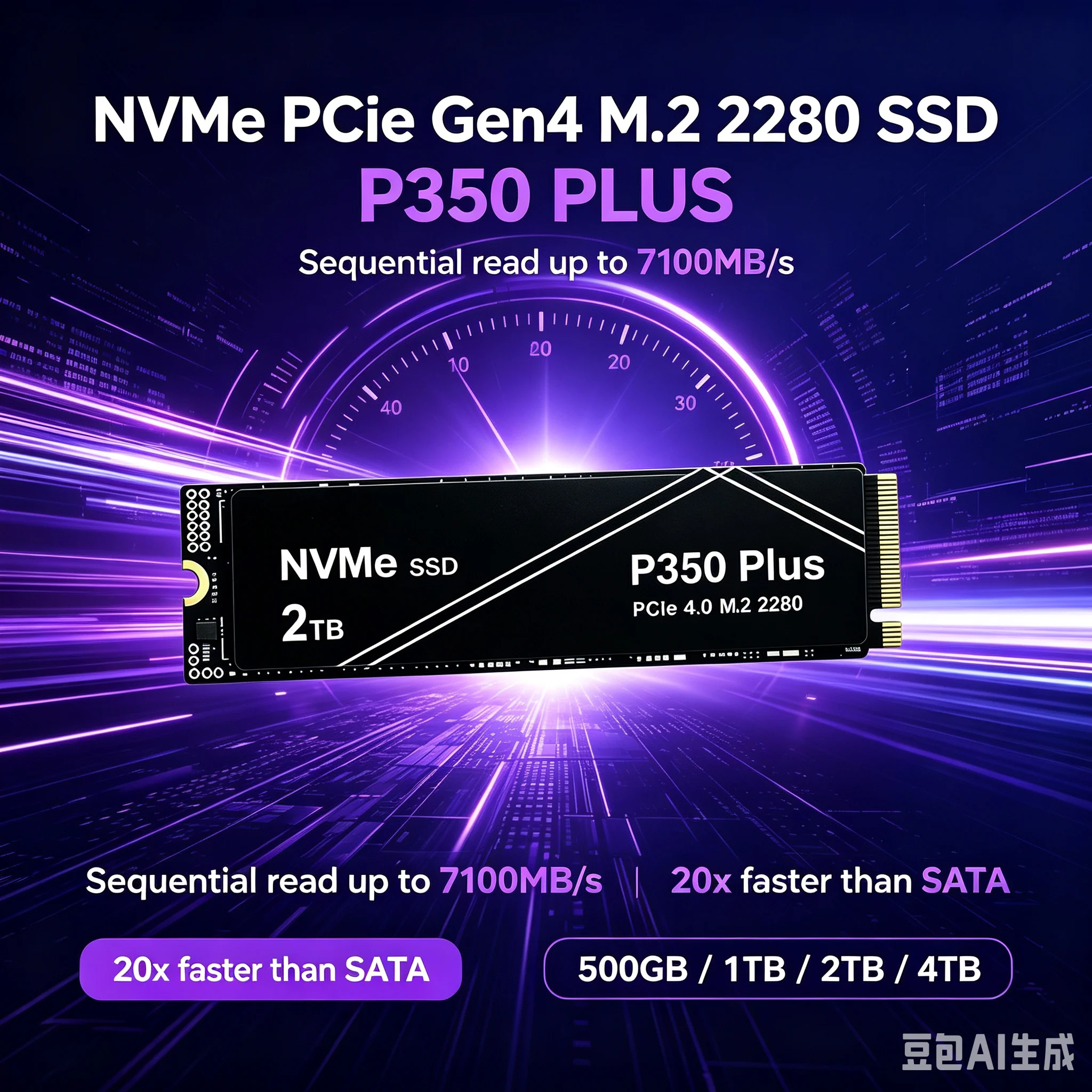 New P350 PLUS 1TB 2TB 4TB  NVMe PCIe Gen SSD Solid State Drives for Gaming Computer Laptop PS5