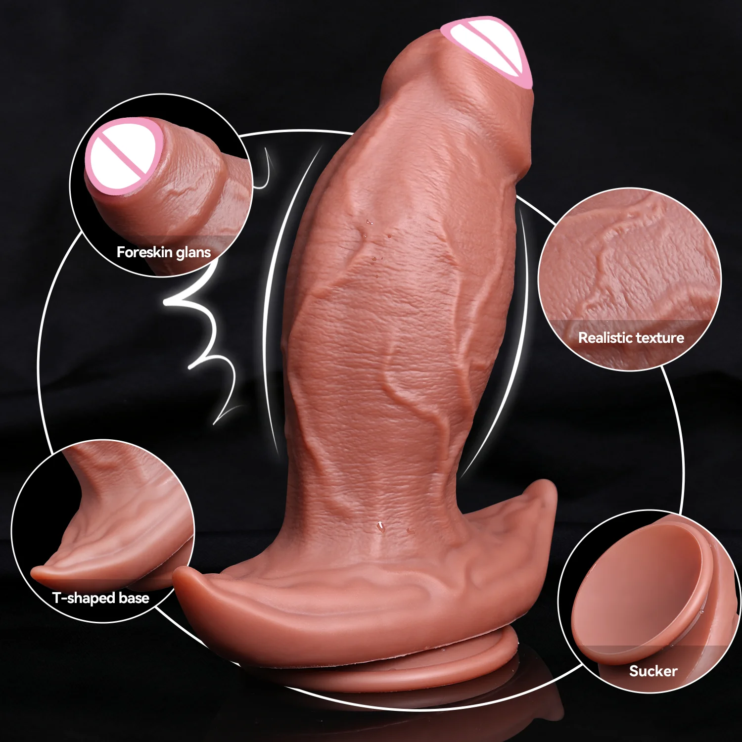 Realistic Flesh Skin Soft Thick Big Dildo Double Silicone Small Penis Woman Man Anal Sex Toy Suction Cup Dick Masturbators Cock