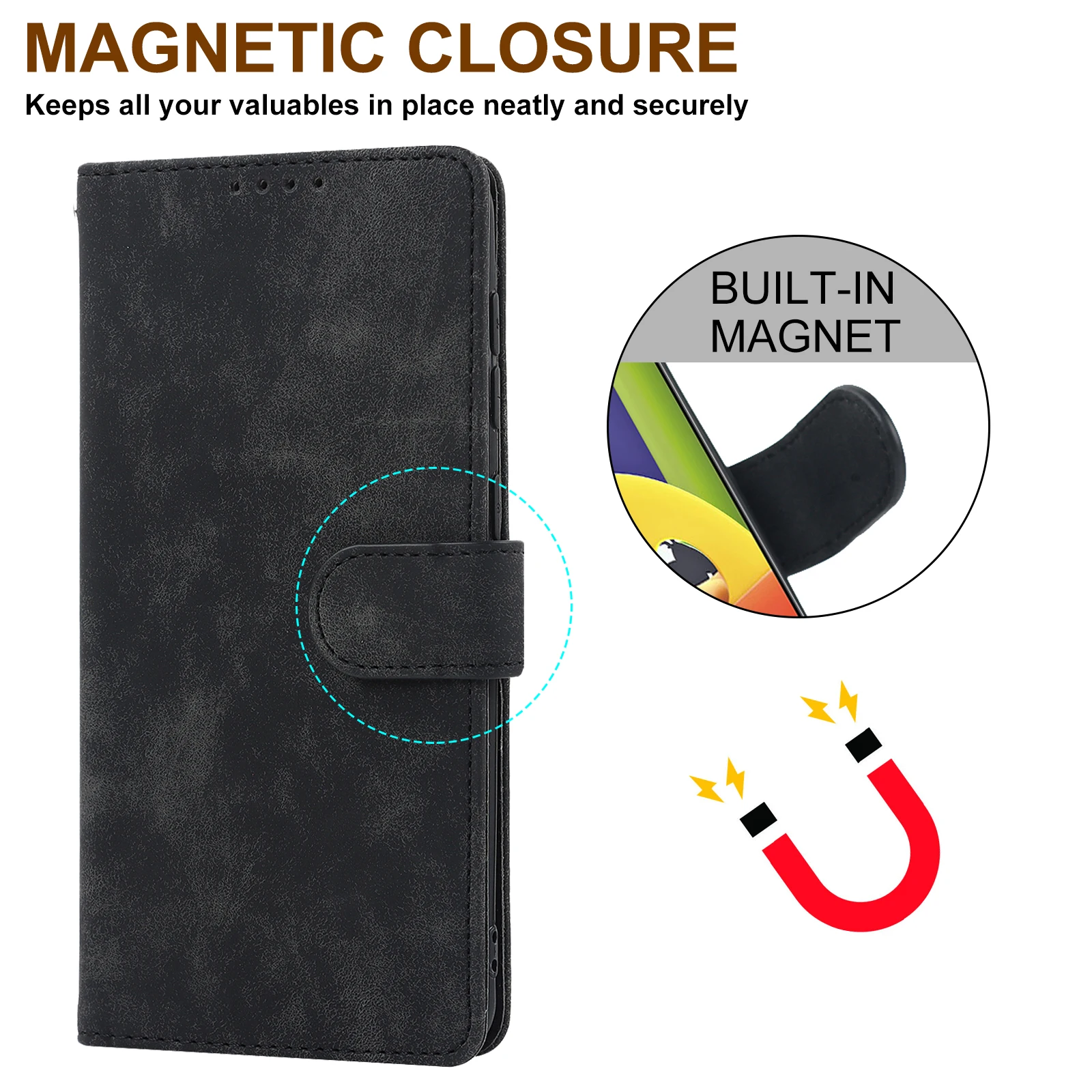 Luxury Leather Case For Samsung Galaxy S23 Ultra S22 Plus S21 FE S20 S10 S9 NOTE 20 10 9 8 Card Pocket Wallet Cover With Lanyard