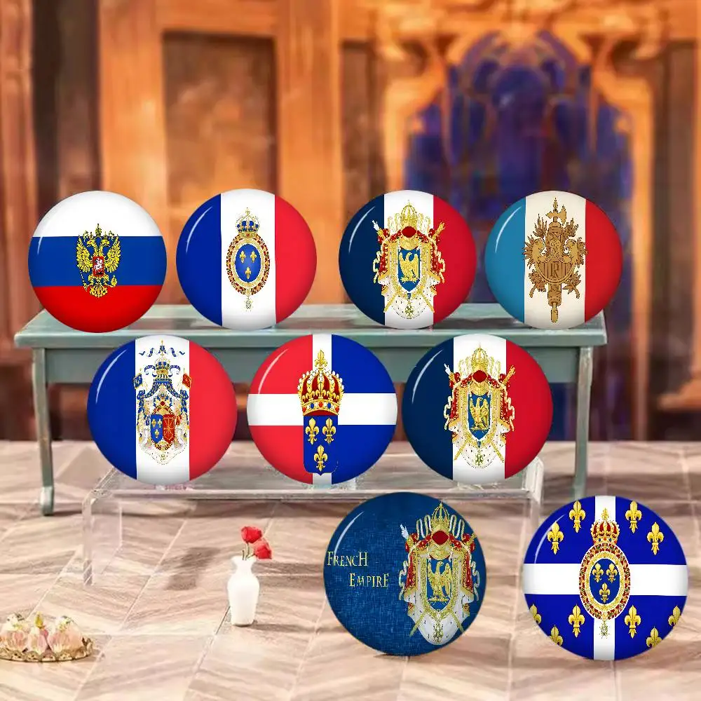 Napoleon Coat Of Arms Creative Pins Funny Round Snap-in Brooch Badge Backpack Hat Accessories Jewelry Gifts for Friend