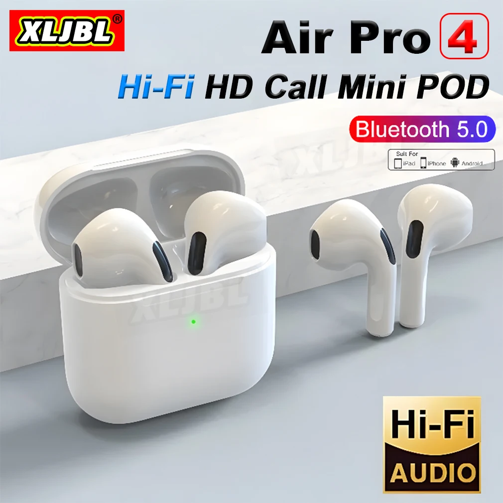 TWS Air Pro 4 سماعات رأس لاسلكية جديدة بلوتوث 5.0 سماعة هاي فاي ستيريو داخل الأذن سماعة رأس رياضية للألعاب سماعات صغيرة لجميع الهواتف