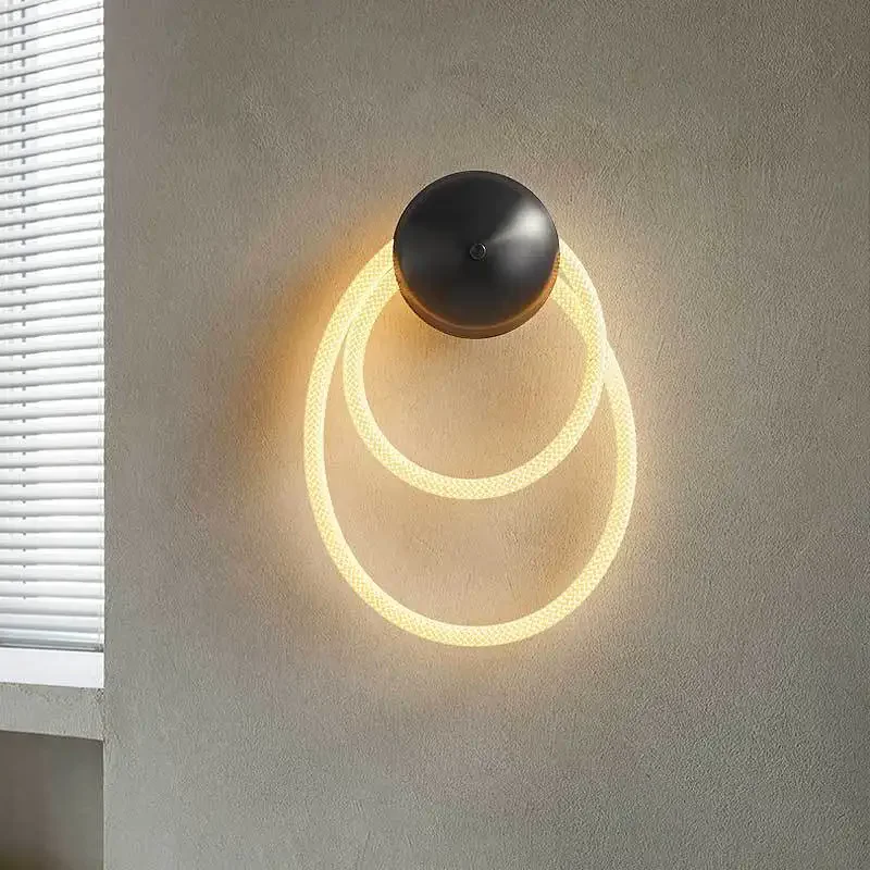 Modern Minimalist Line Wall Lamp Creative Woven thread Sconce Wall Light Bedroom Living Room Mount Atmosphere Lights