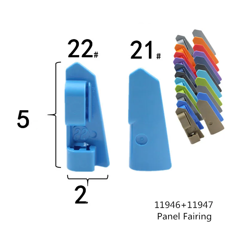 1 Pair Buildings Blocks 11946+11947 Panel Fairing #22 Very Small Smooth, Side A And B Bulk Modular GBC High-Tech MOC Set