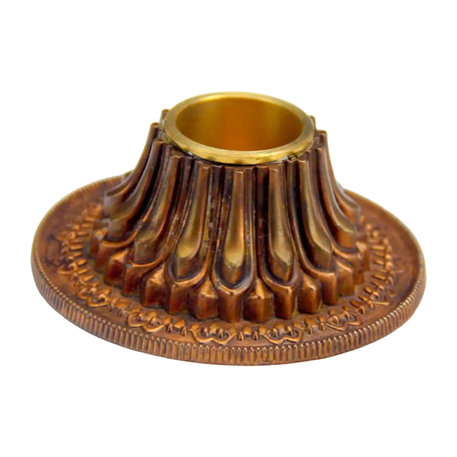 Prayer Wheel Base Brass Buddhist Decor Stand Zen Decorative Ornament for Home Office Bedroom