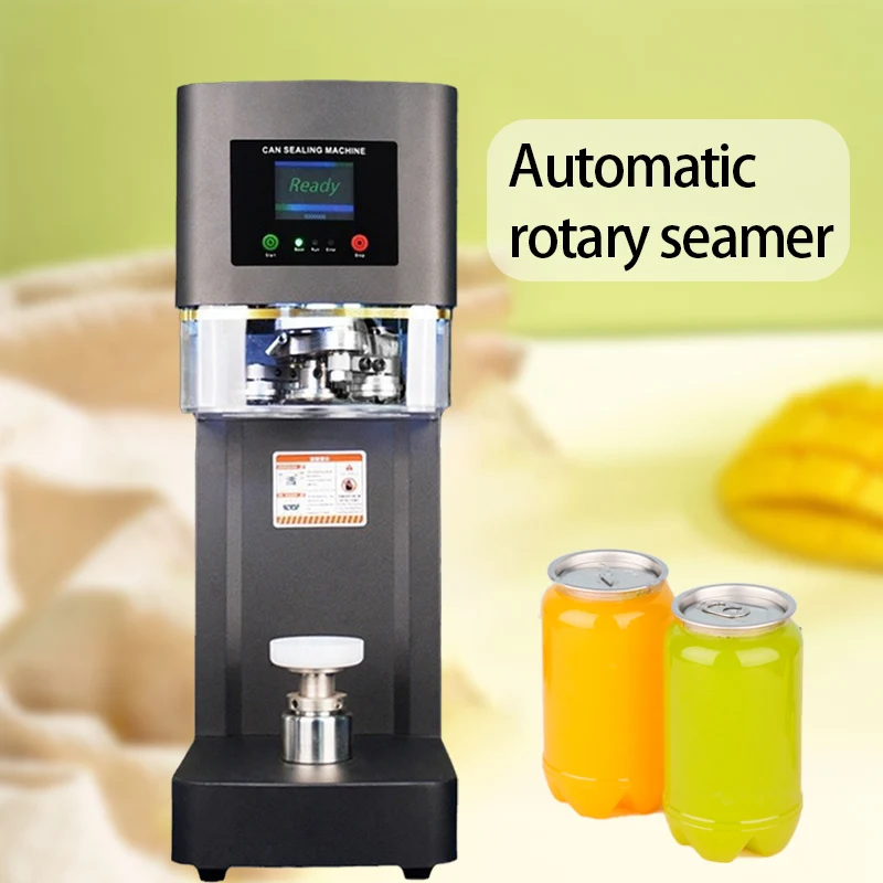 

Commercial Automatic Tin Can Sealing Machine Soda Sealer Cup Body Rotation Aluminum Beer Bottles PET Jar Cans Seamers 110V/220V
