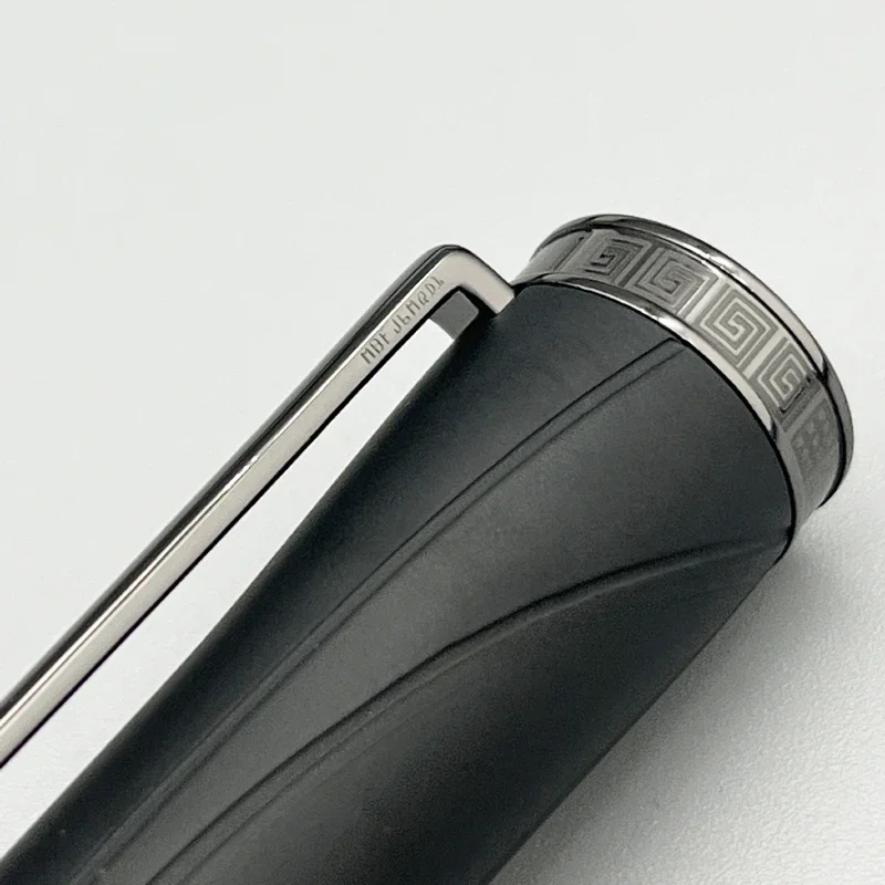 MB Luxury Ballpoint Pen Premier 1:1 Quality Homage to Homer Great Writer Lined Carving Style With Serial / Model Number