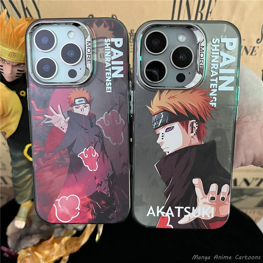 اليابان أنيمي ناروتو Akatsuki الألم جراب هاتف آيفون 12 13 14 15 16 برو ماكس 16pro 15pro 14pro ناروتو ياهيكو غطاء حالات #1
