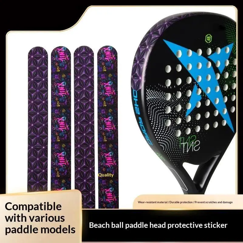 

Shock Absorption Padel Racket Protection Tape Anti-fall Scratch-proof Paddle Head Edge Sticker High Elasticity Reduce Friction