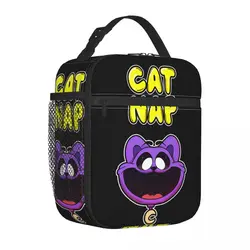 Borsa per il pranzo isolata Catnap Critters sorridenti Face Merch Lunch Food Box Fashion Cooler Thermal Bento Box per la scuola