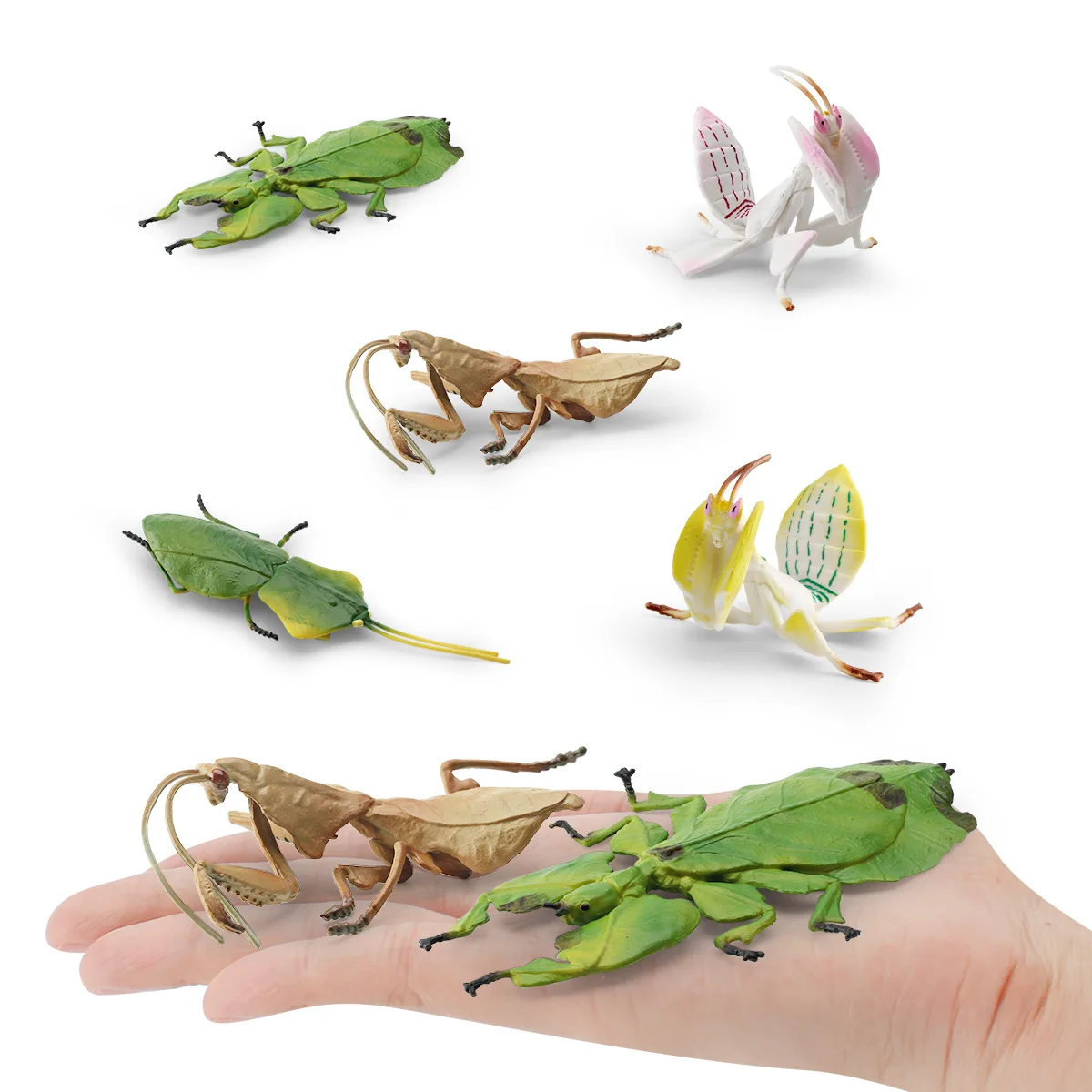 1pcs Realistic Insect Animal Models Creative Dead Leaf Mantis Fashion Giant Leaf Bug Toy Figures Classic Home Decoration Craft