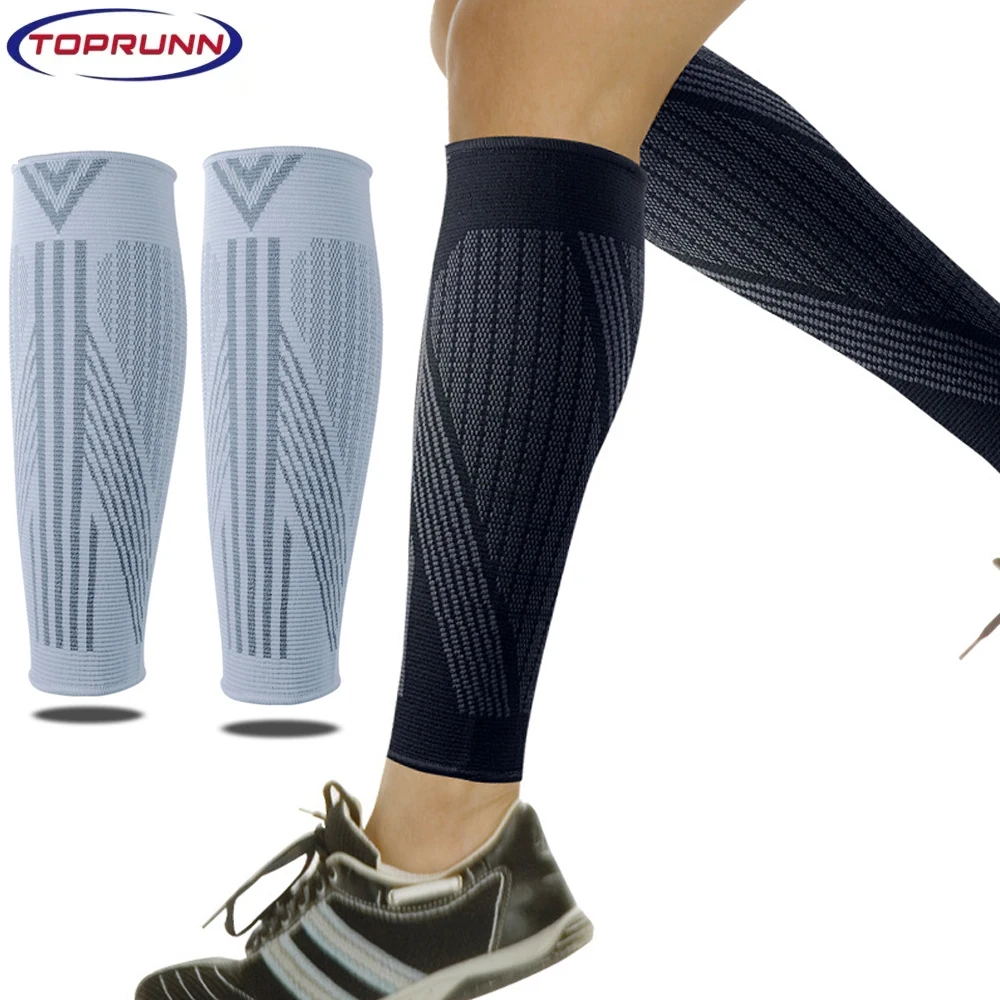 1Pair Calf Compression Sleeves Men Women - Footless Compression Socks Support for Running, Nursing, Varicose Veins, Pregnancy