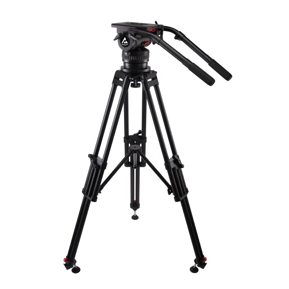 70 Kg Payload MagicLine V60 Video Camera Tripod System With 150mm Large Bowl For TV Film Studio