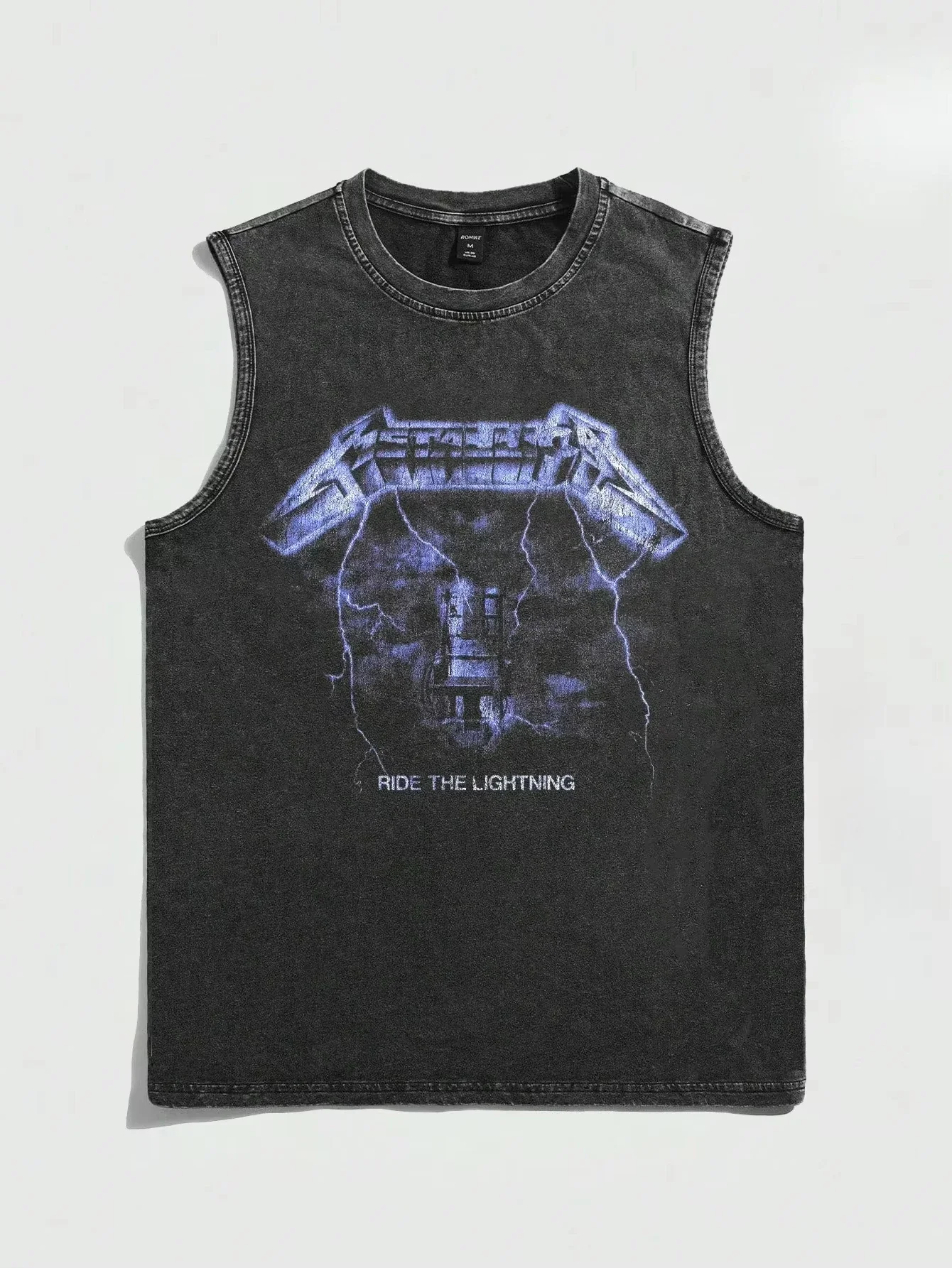 Amerikanische Rockband Bedrucktes Vintage-Washed Sport-Tanktop aus Baumwolle, Ärmelloses Herren-T-Shirt, Hip-Hop Fitness-Bekleidung, Sommer 2026 – Detail 20