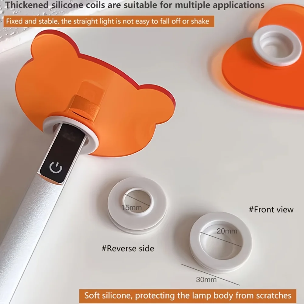 Orange Straight Lamp Light Blocking Board Nail Handheld Light Eye Protection Shield Compatible with Multiple Straight Lamp Cover