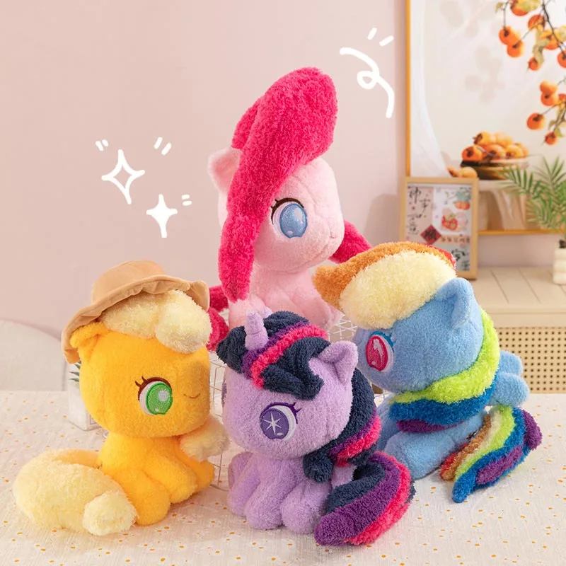 

28cm Cute Cartoon Kawaii My Little Pony Twilight Sparkle Rainbow Dash Apple jack Plush Doll Pillow Decoration Birthday Gift Toy